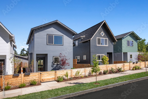 Modern new home construction in Portland, Oregon, featuring contemporary architecture.
