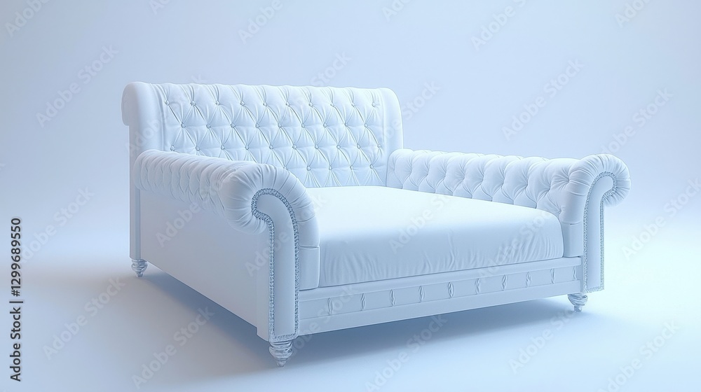 White Couch 3D Model Studio White Couch 3D Model Studio