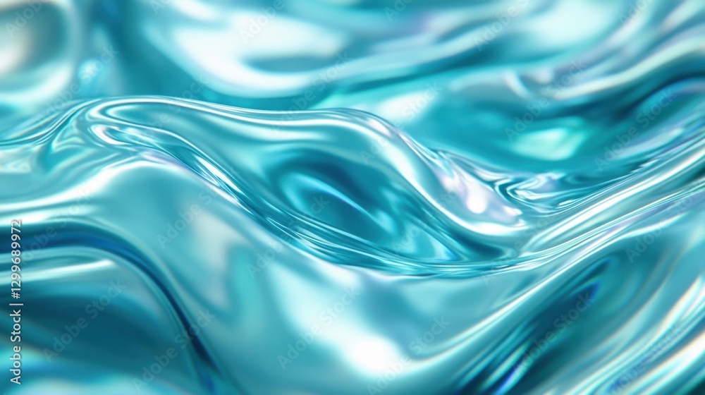 Smooth blue silk and satin fabric with a shiny texture creating an elegant backdrop with soft waves and a luxurious pattern Smooth blue silk and satin fabric with a shiny texture creating an elegant backdrop with soft waves and a luxurious pattern
