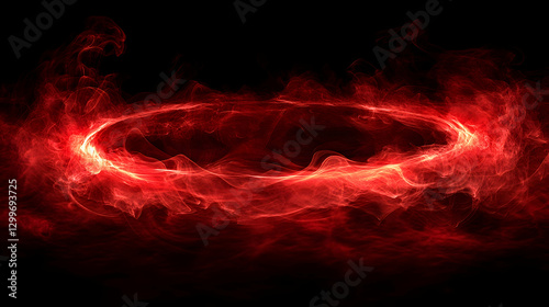Red Ring of Energy in Darkness