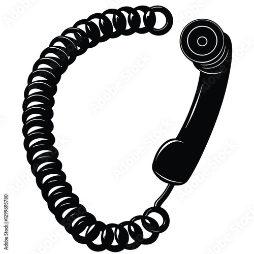vector black telephone
