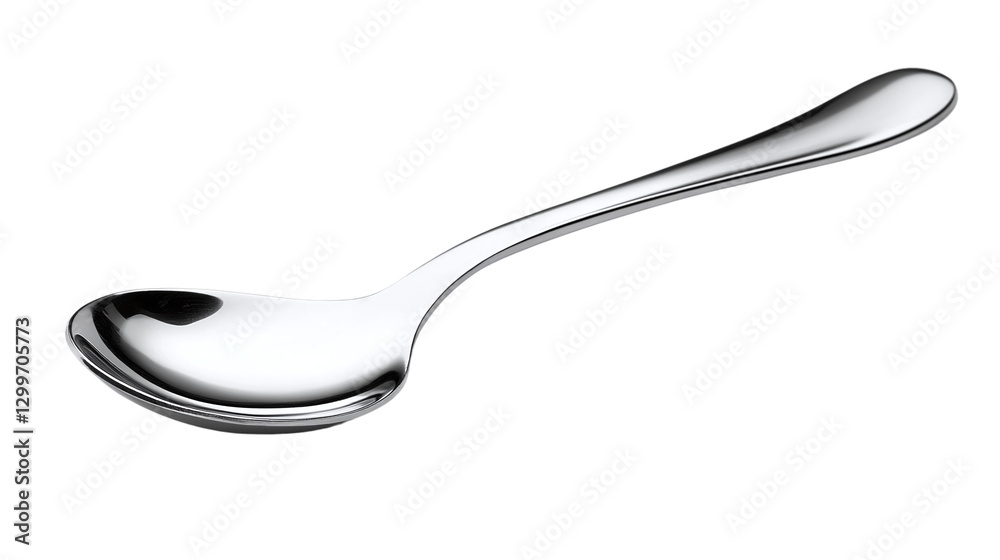 Stainless steel soup spoon isolated on transparent background, ideal for kitchen utensils used in serving hot broth, noodles, and fresh ingredients, especially in Asian cuisine. Stainless steel soup spoon isolated on transparent background, ideal for kitchen utensils used in serving hot broth, noodles, and fresh ingredients, especially in Asian cuisine.