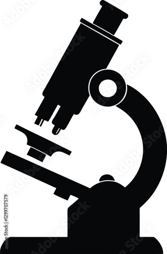 Microscope Silhouette Illustration.