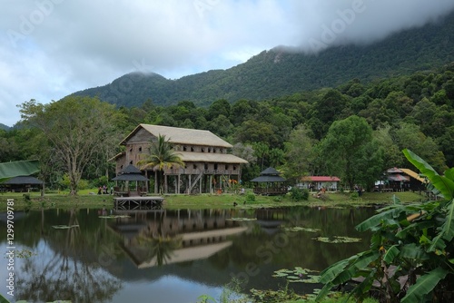 Canvas Print Traditional Melanau House