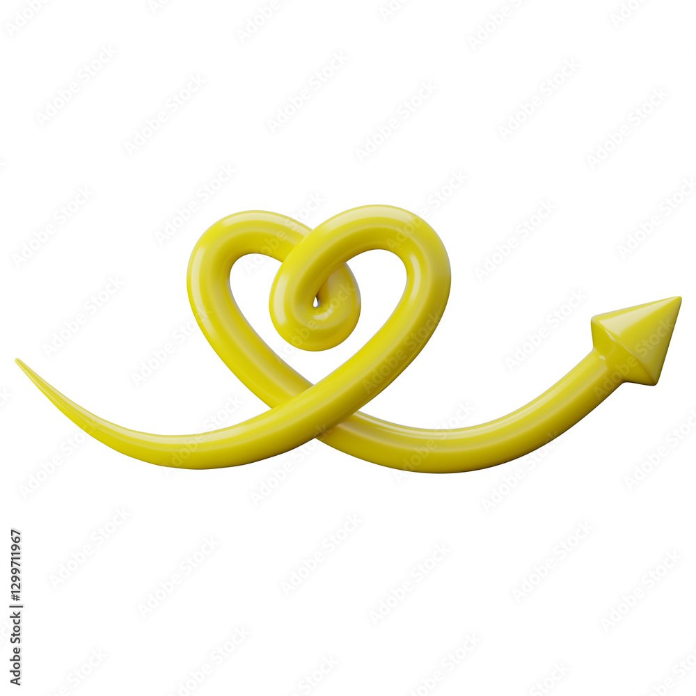 Abstract Love Arrow 3D Render Abstract Love Arrow 3D Render