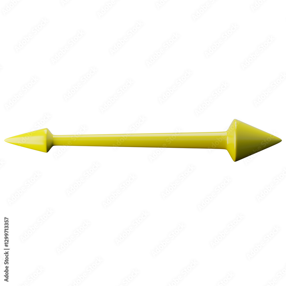 Abstract Double Straight Arrow 3D Render Abstract Double Straight Arrow 3D Render