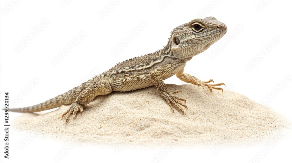 Naklejka premium Desert Lizard Isolated Experience with Isolated with Desert