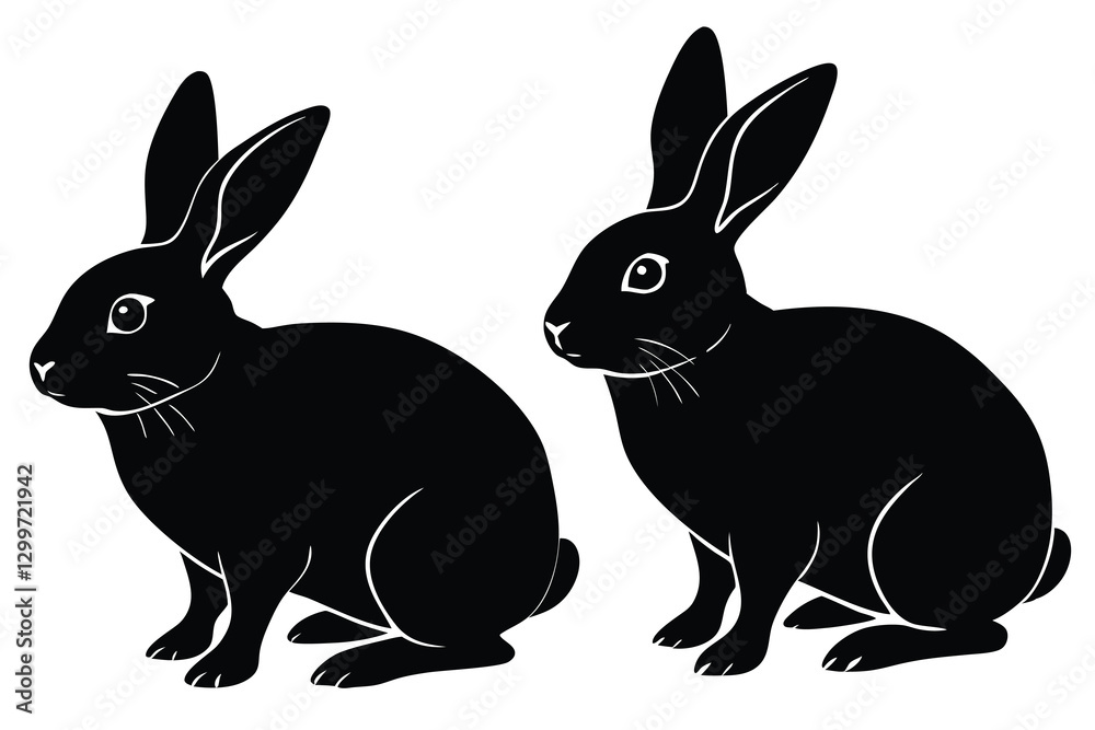 Obraz premium bunny silhouette sets