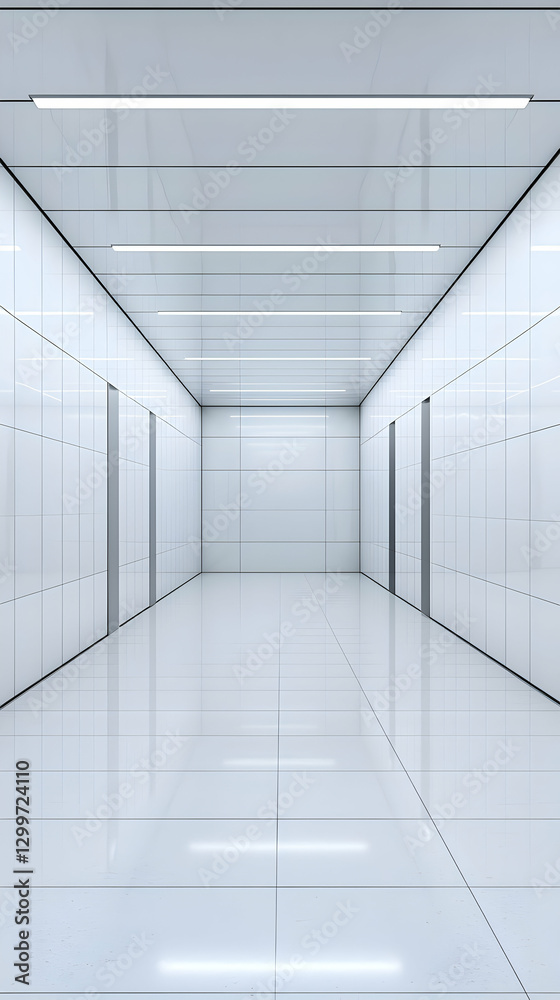 Obraz premium Bright White Corridor Interior Design