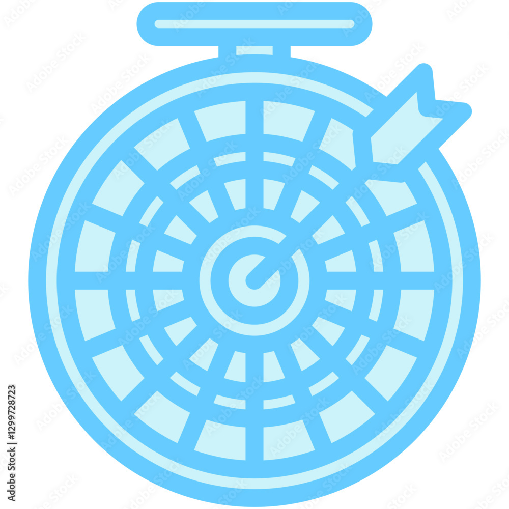 Dartboard dual tone blue color, mini illustration icon. use for modern concept, print, UI, UX kit, web and app development. Vector EPS 10, related to entertainment, festival, funfair and hobbies. Dartboard dual tone blue color, mini illustration icon. use for modern concept, print, UI, UX kit, web and app development. Vector EPS 10, related to entertainment, festival, funfair and hobbies.