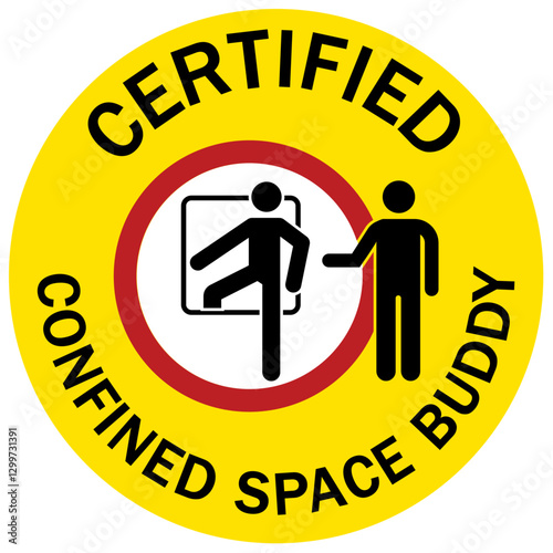 Confined space badge logo confined space buddy certified