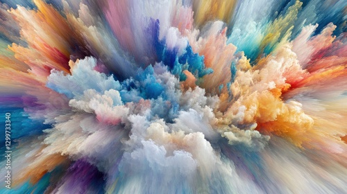 Vivid Gradient Artwork with Bright Light Effects