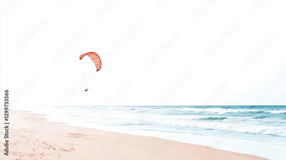 Beach Kite Isolated Experience with Kite with White Beach Kite Isolated Experience with Kite with White
