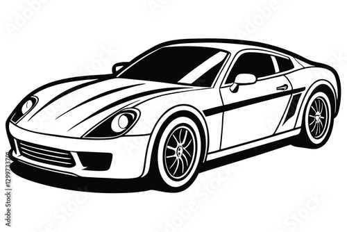 Hybrid Vehicle Car Silhouette Vector