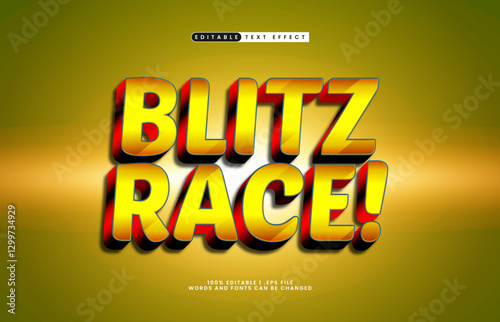 blitz race editable text effect with a race and speed text effect