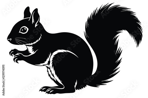 Squirrel silhouette Vector