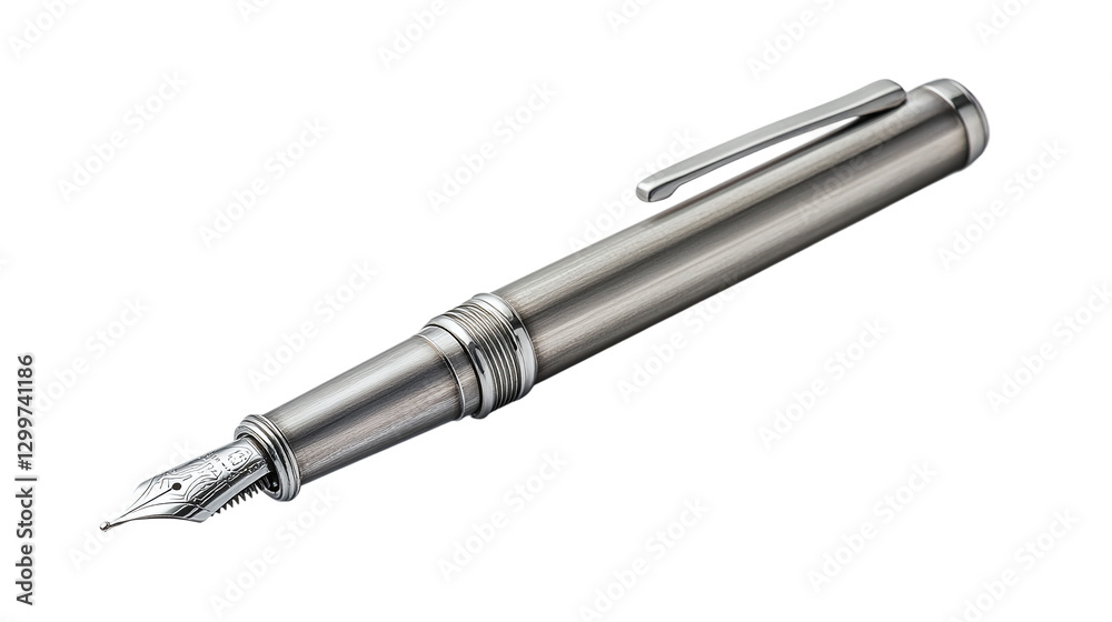 High-quality silver pen png on transparent background for professional design projects and office presentations. High-quality silver pen png on transparent background for professional design projects and office presentations.