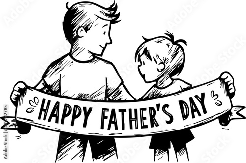 Celebrating father's day with children home illustration joyful atmosphere close-up family bonding