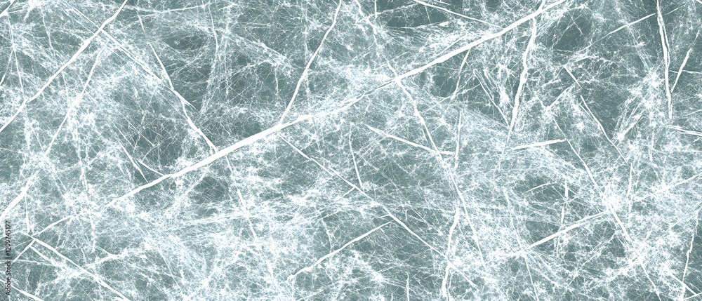 Fototapeta premium Abstract Teal and White Crackle Texture Seamless Pattern