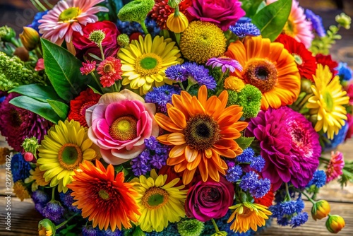 Vibrant Spring Bouquet of Blooming Flowers - Floral Arrangement for Events & Celebrations