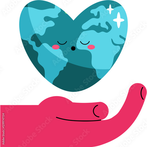 Environment kawai icon elements 