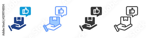 Recommendation icon set multiple style collection