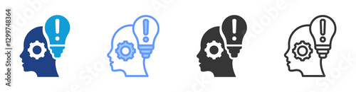 Innovation icon set multiple style collection