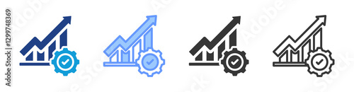 Optimization icon set multiple style collection