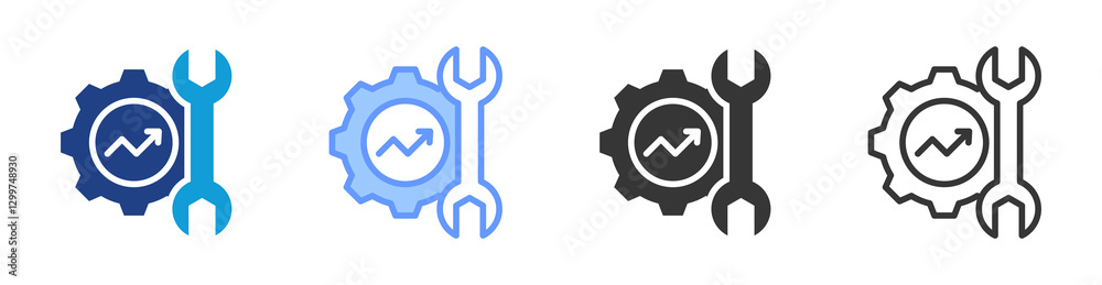 Optimization icon set multiple style collection Optimization icon set multiple style collection