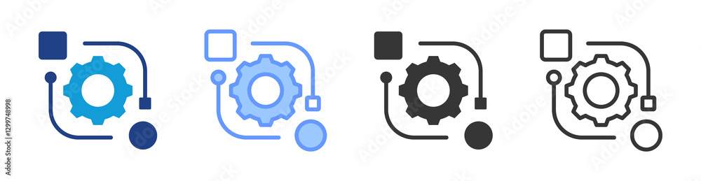 Transformation icon set multiple style collection Transformation icon set multiple style collection
