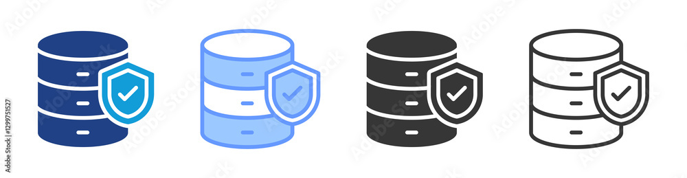 Data Integrity icon set multiple style collection Data Integrity icon set multiple style collection