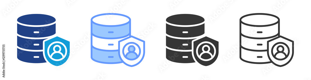 Data Privacy icon set multiple style collection Data Privacy icon set multiple style collection