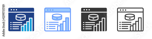 Dashboard icon set multiple style collection