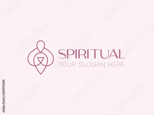 Spiritual Logo. Praying icon