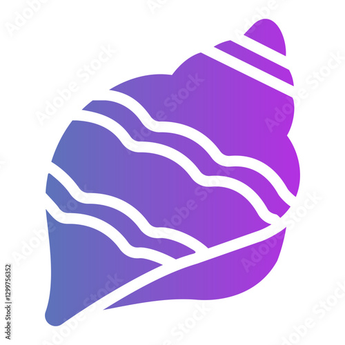 conch shell Gradient icon