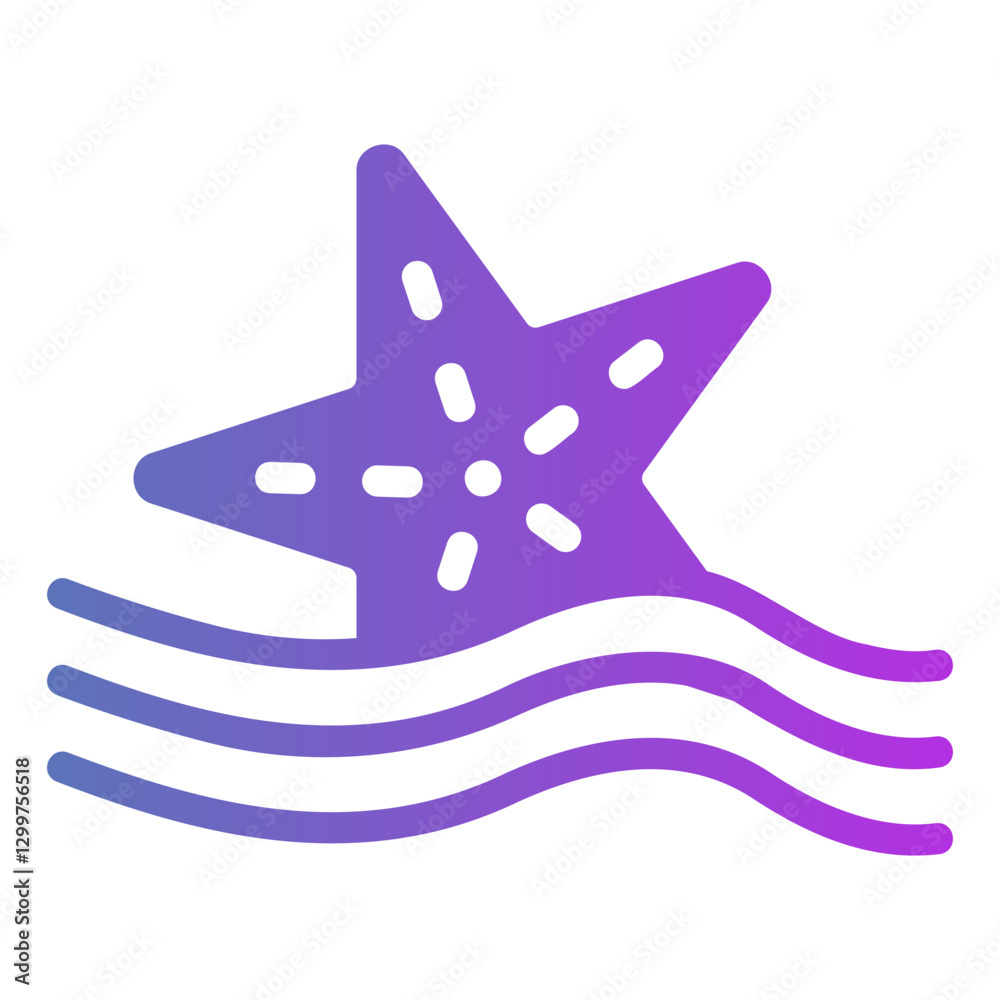 Obraz premium starfish Gradient icon