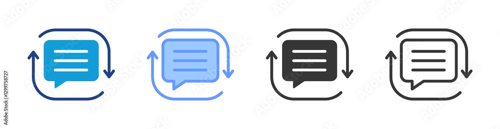 Interaction icon set multiple style collection Interaction icon set multiple style collection