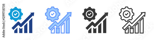 Optimization icon set multiple style collection