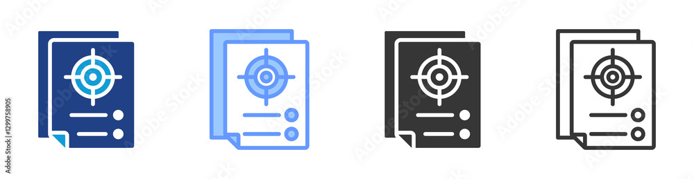 Target icon set multiple style collection Target icon set multiple style collection