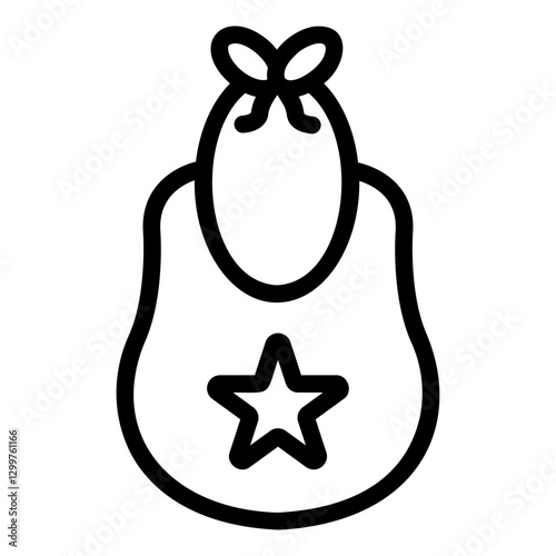 baby bib Line Icon