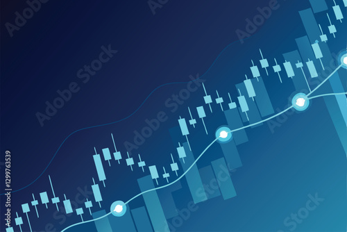 Generate an abstract image depicting vibrant, glowing financial charts and graphs, emphasizing dynamic growth and market fluctuations.