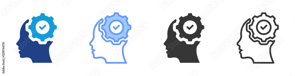 Obraz premium Skill icon set multiple style collection