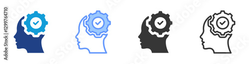 Skill icon set multiple style collection