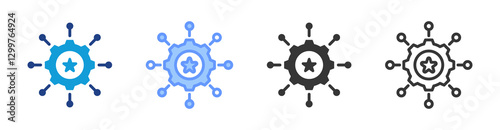 Dexterity icon set multiple style collection
