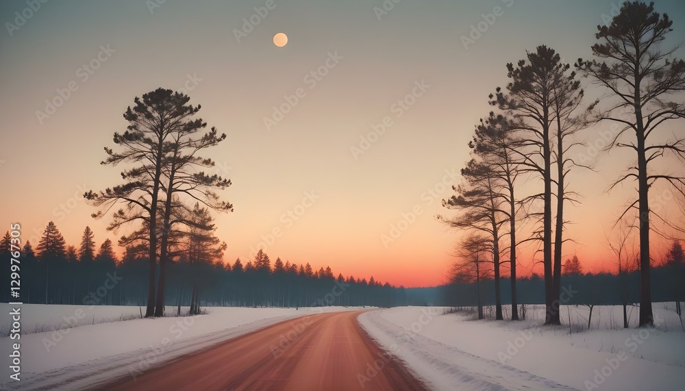winter, landscape, snow, trees, pine, sunset, twilight, serene, tranquil, forest, pastel, gradient, sky, moon, soft, calm, peaceful, scenic, nature, atmospheric, elegant, artistic, minimalist, aesthet winter, landscape, snow, trees, pine, sunset, twilight, serene, tranquil, forest, pastel, gradient, sky, moon, soft, calm, peaceful, scenic, nature, atmospheric, elegant, artistic, minimalist, aesthet