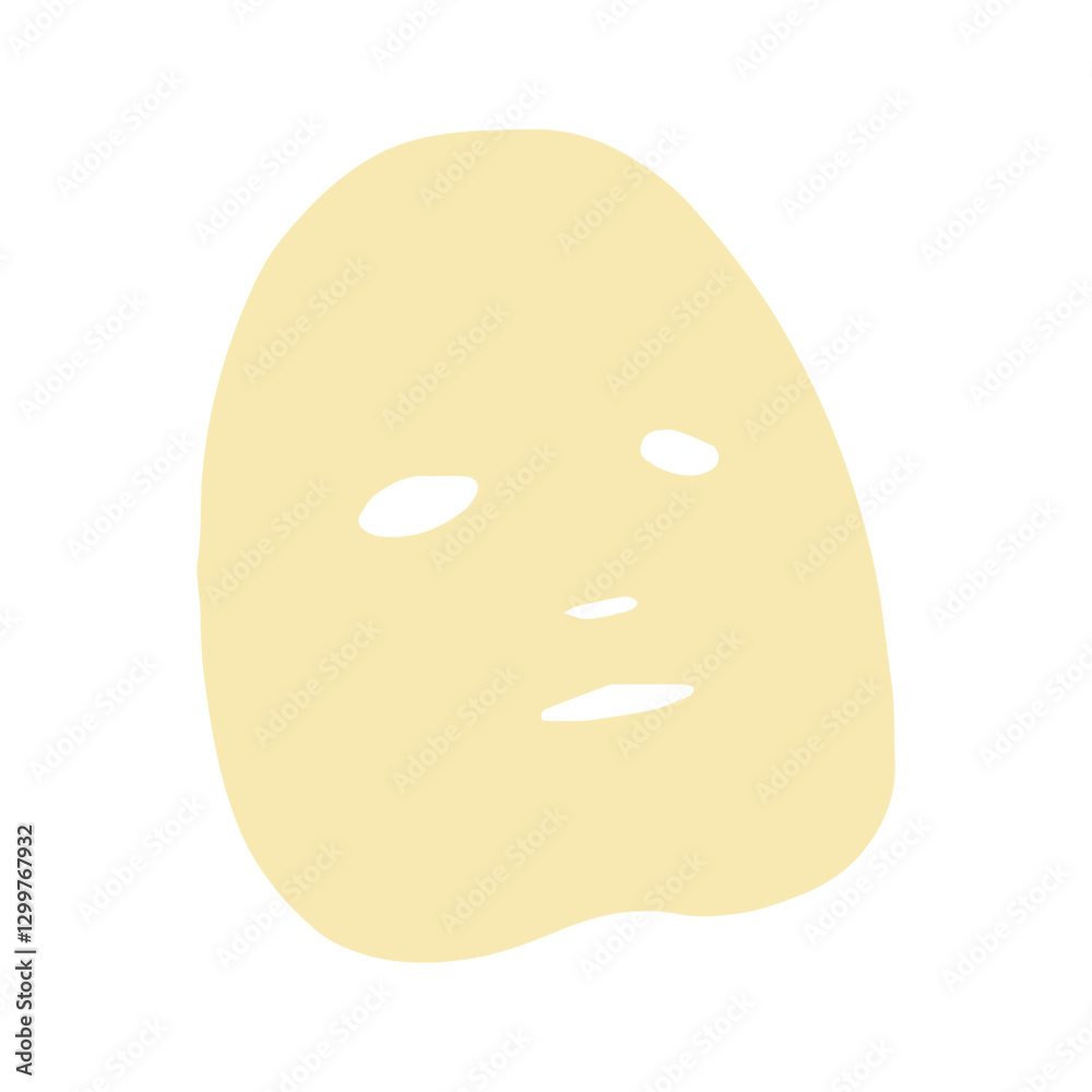 Fototapeta premium Skincare Face Mask Flat Design Night Routine