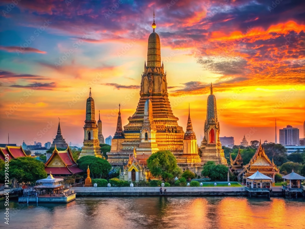 Fototapeta premium Wat Arun Temple in Bangkok, Thailand - Stunning High-Resolution Image