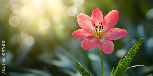 Pink Flower in Sunlight: A Serene Botanical Image