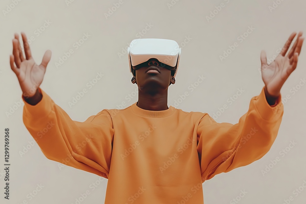 Person Experiencing Virtual Reality Person Experiencing Virtual Reality