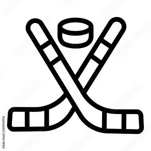 ice  hockey Line Icon